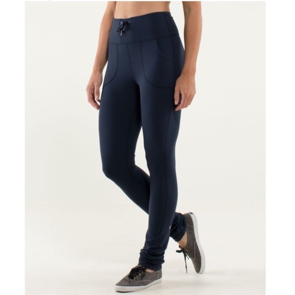 Lululemon Skinny Will Pant Dark Blue Inkwell High Low Rise - Picture 1 of 16